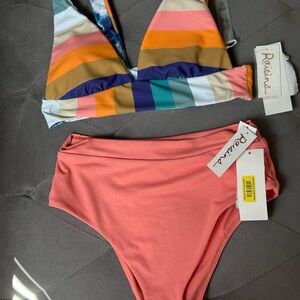 Colorful Striped Bikini Set